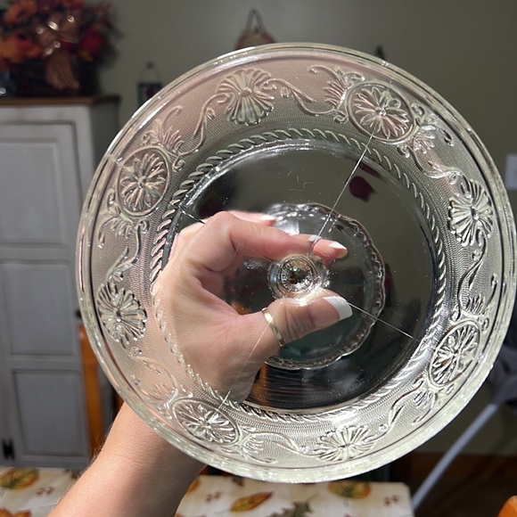 VINTAGE INDIANA GLASS Compote “Sandwich Clear” 1950’s - Picture 7 of 7